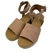 Soda Womens Topic Espadrille Ankle Strap Open Toe Wedge Sandals 8.5 Medium