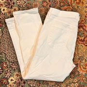 Loft White Distressed Sraight Jeans