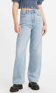 High-Waisted Straight-Leg Jeans