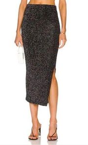 House of Harlow high waist pencil skirt heavy ribbed with slit revolve party NWT