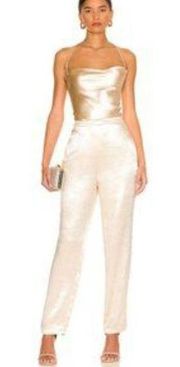 Lovers + Friends Britt High Rise Pant in Champagne Size XS