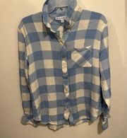 Southern tide blue and white plaid size small