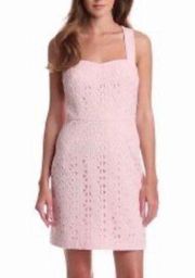 Ali Ro Shell Light Pink Eyelet Lace Razorback Dress Size 8