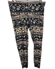 Teeki Boho/Floral/Antler Patterned Athletic Lightweight Leggings