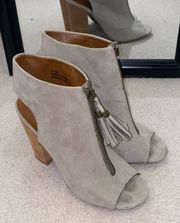 Zip Up Block Heels