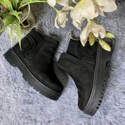 Black Faux Suede Boots