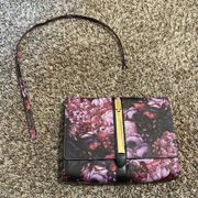 JustFab Floral CrossBody Bag Purse Purple