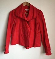 Ann Taylor Loft‎ Womens Size XS double breasted short trench jacket Swing coat