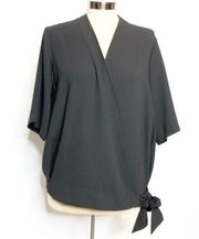 Club Monaco faux wrap tie side cross over top