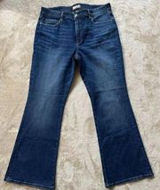 Kut from the Kloth Womens Jeans Blue Ana High Rise FAB AB Flare Size 16 Petite