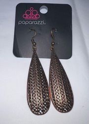 Paparazzi Copper Weave Oval Drop Earrings