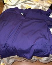 2 Large Dark Purple Scrub Tops