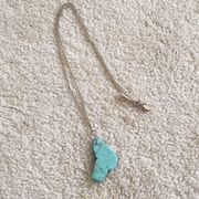 NEW teal green stone necklace