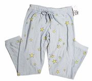 Chaser Women's Medium Blue Yellow Star Brushed Knit Joggers NWT Retail $97