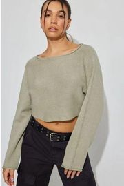 NWT Garage Supersoft Loose Crop Sweater in Seagrass Green