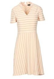 Emporio Armoni Striped Pink Preppy Hourglass Short Sleeve Dress