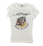 Ed Hardy  by Christian Audigier Dog Graphic Print Tee T-Shirt Size Medium NWT