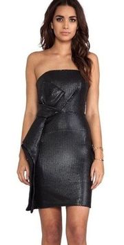 NWT Halston Heritage Strapless Sequin Dress 4 BLK