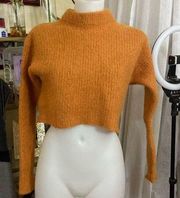 Reformation Alpaca yellow cropped Sweater XS