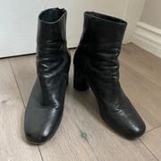 Sandro Sacha Black Leather Ankle Boots