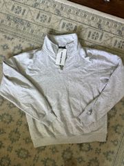 nwt grey  quarter zip