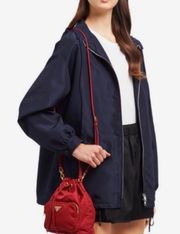 Red Nylon Re Duet Shoulder Bag