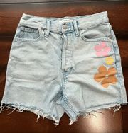 90s girlfriend denim shorts