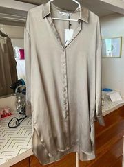 Zara Button Up Satin Shirt