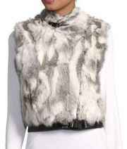 NWT Rabbit Fur Moto Vest