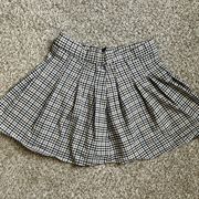 🦋 Love Tree Black White Plaid Pleated Mini Skirt Schoolgirl Medium Juniors