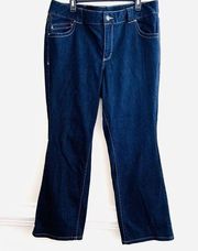 LANE BRYANT Dark Wash Distinctively Bootcut Stretchy Jeans ~ Plus Size 22