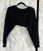 knit sweater shoulder shrug