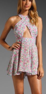 Revolve  Floral Criss Cross Mini Dress