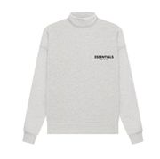 ESSENTIALS  Light Oatmeal Mock Neck Sweatshirt