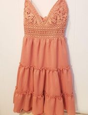 Pink ruffle dress