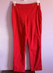 Jm Collection Red Jeggings Size Small