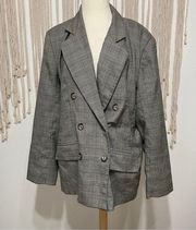 Joan Leslie | Vintage Black & White Plaid Blazer