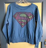 MD super Man Blue Long Sleeve Cotton Shirt