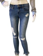 Performance Stretch Cropped Leggings Mid-rise  Distressed Jeans