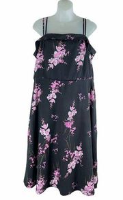 City Chic Holiday Romance Floral Print Fit & Flare Dress Size 14