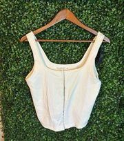 Abercrombie and Fitch NWT Cropped Clasp Up Tank Top Sz Large