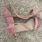 Lulus Pink Suede Heels