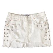 The Laundry Room white jean denim skirt distressed Size 26