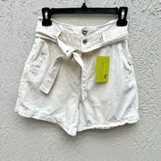 Ba&Sh lady shorts cotton linen blend casual size XS cream