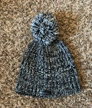 Marled Beanie Black White