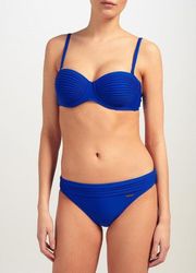 💕TED BAKER LONDON💕 Danalsa Pintuck Ribbed Bikini Top & Bottom Blue  US 4 NWT