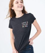 Aeropostle Free State Love Is Colorblind Graphic Tee Size Medium