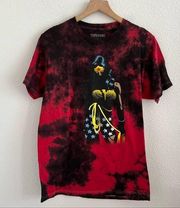 DC Comics Wonderwoman  Red Tie Dye Graphic T-Shirt Retro Vibe Medium