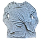 Cable & Gauge Gray Knotted Long Sleeved Shirt S