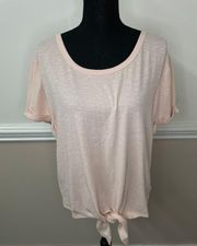 Light Pink Short Sleeve Blouse Size X-Large